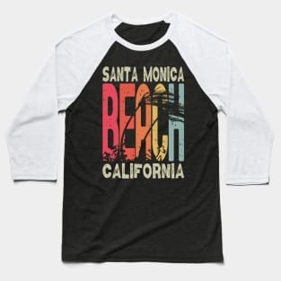 Santa Monica Beach California Baseball T-Shirt